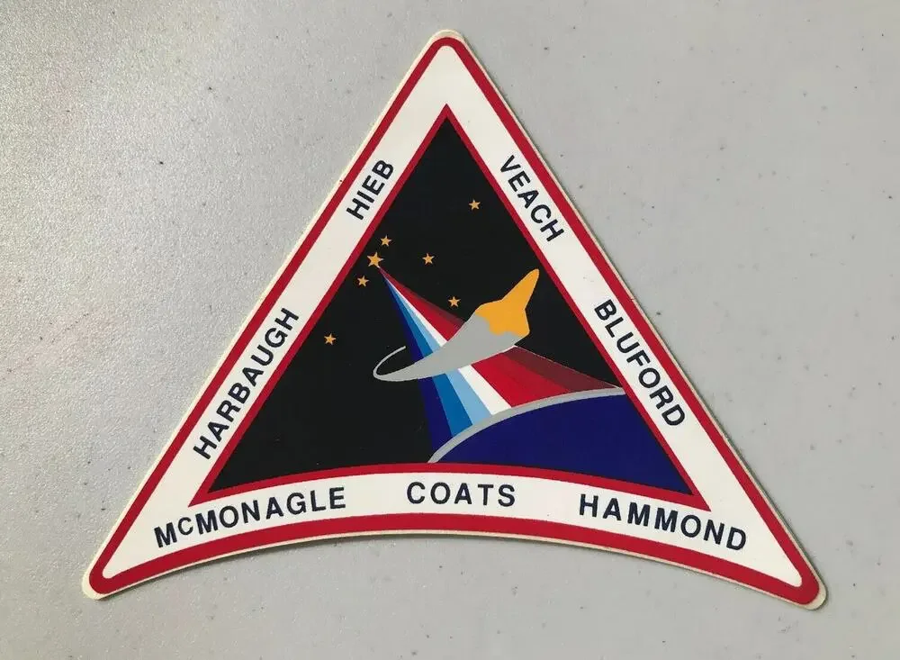 NASA Discovery STS-39 Hieb Veach Harbaugh Bluford Decal 3 1/2
